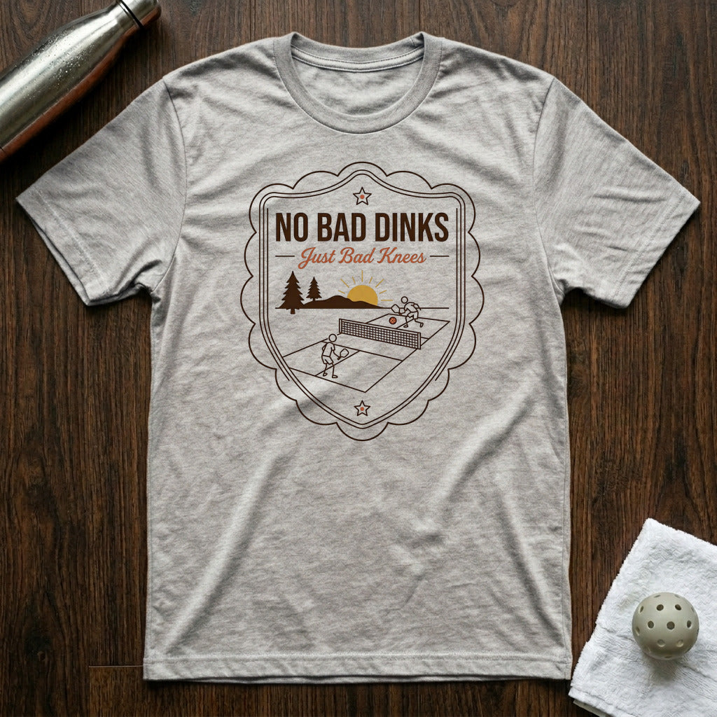 No Bad Dinks Pickleball T-Shirt in Athletic Heather