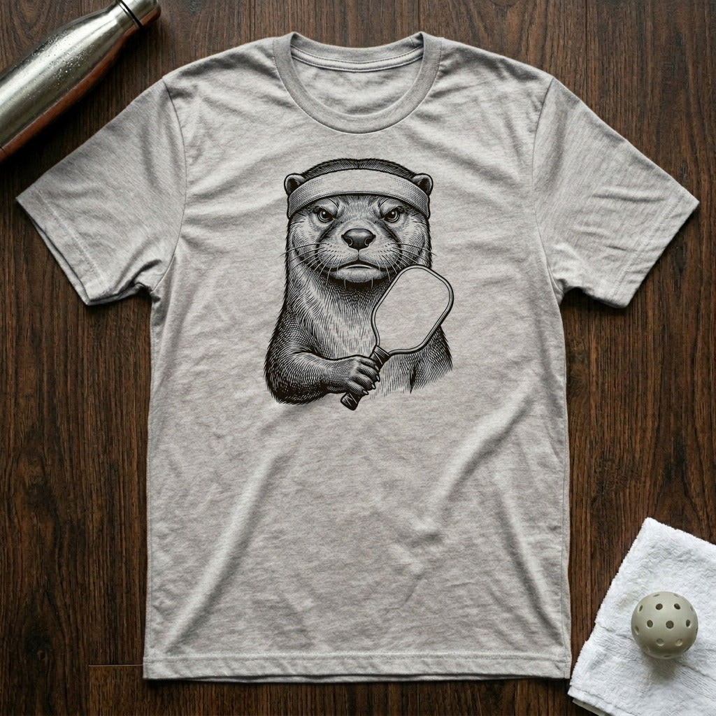 Otter Oh Pickleball T-Shirt in Athletic Heather