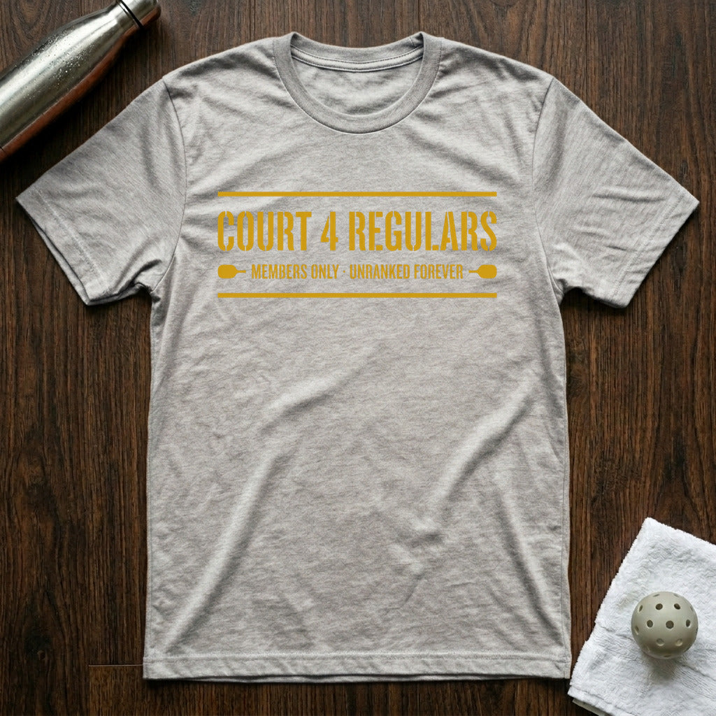 Court 4 Regulars Pickleball T-Shirt in Athletic Heather