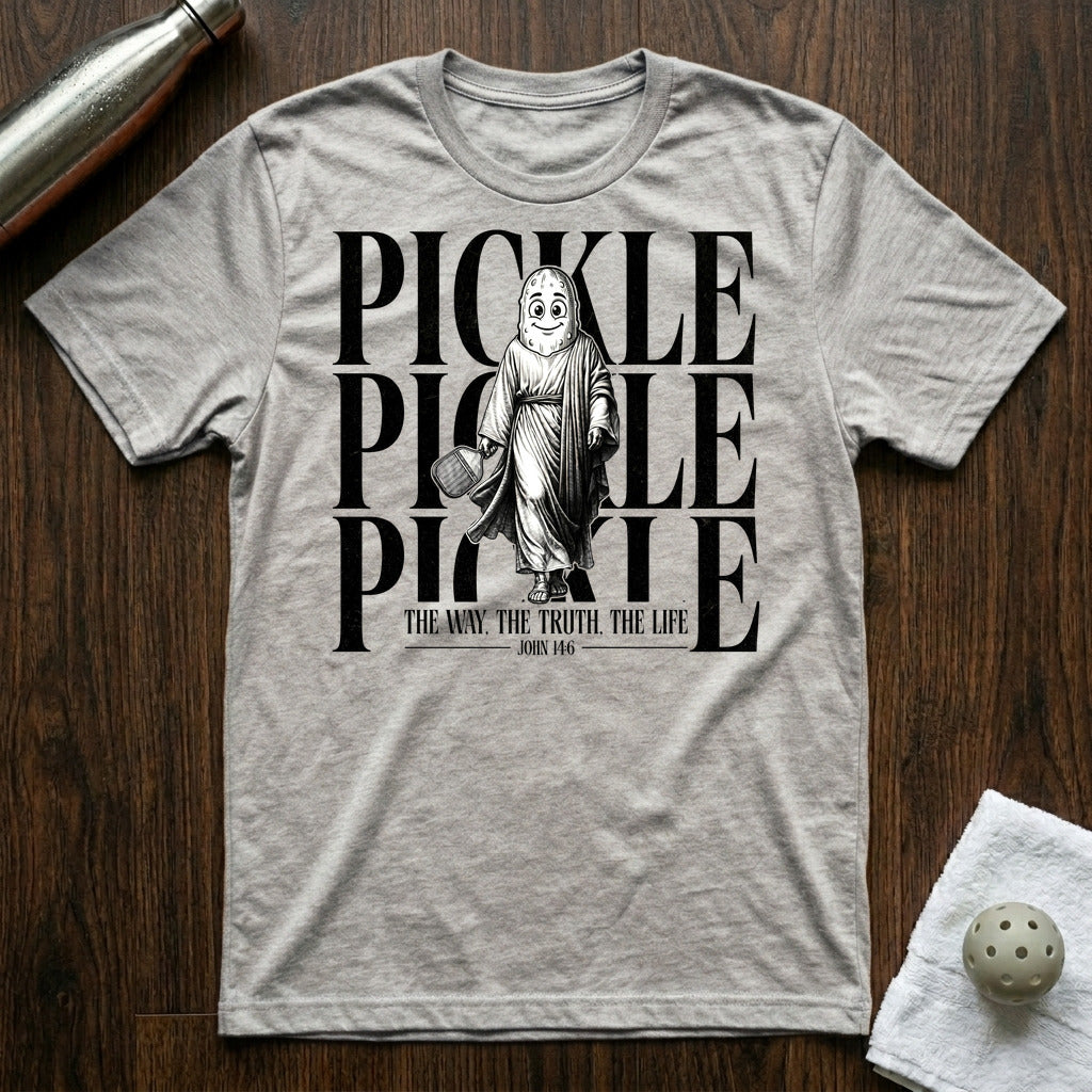 The Way, The Truth, The Life Pickleball T-Shirt in Athletic Heather