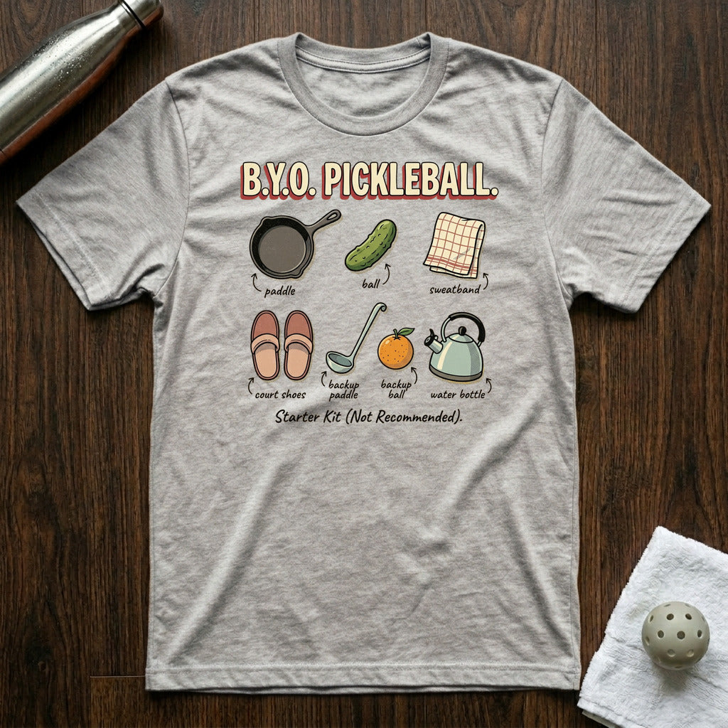 BYO Pickleball T-Shirt in Athletic Heather