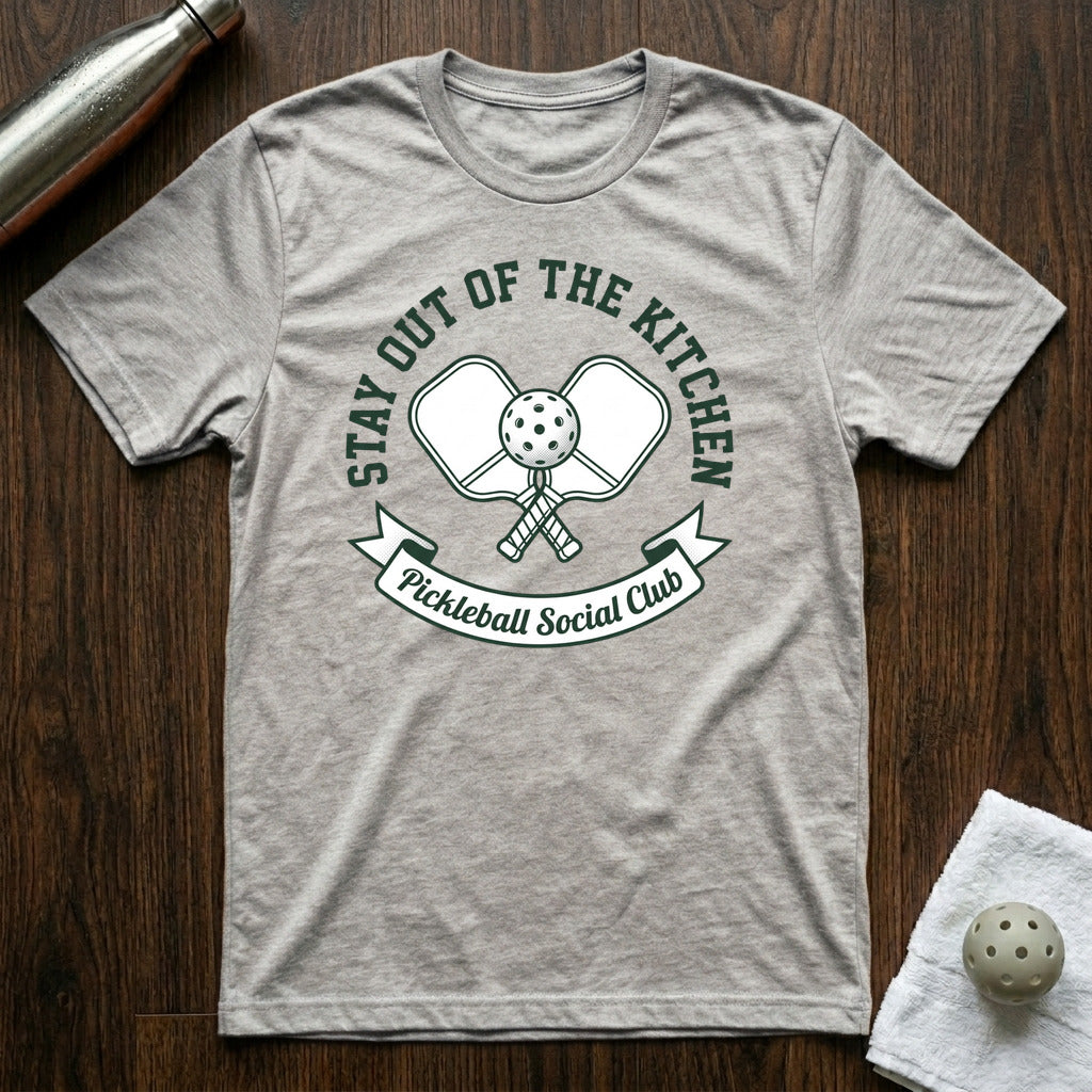 Stay Out of the Kitchen Pickleball T-Shirt in Athletic Heather