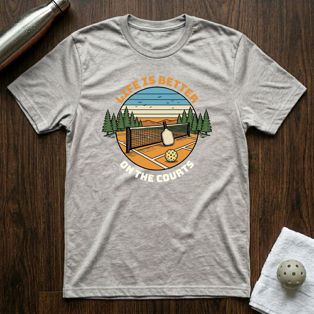 Life Is Better Pickleball T-Shirt in Athletic Heather