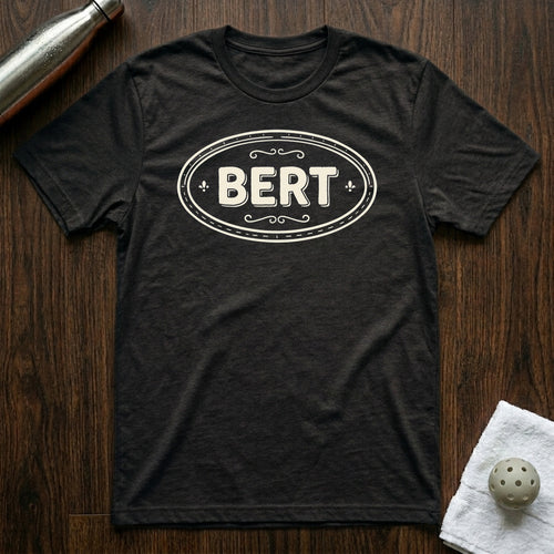 Bert Pickleball T-Shirt in Black Heather