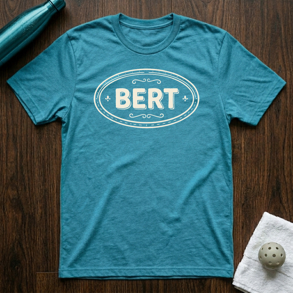 Bert Pickleball T-Shirt in Heather Aqua