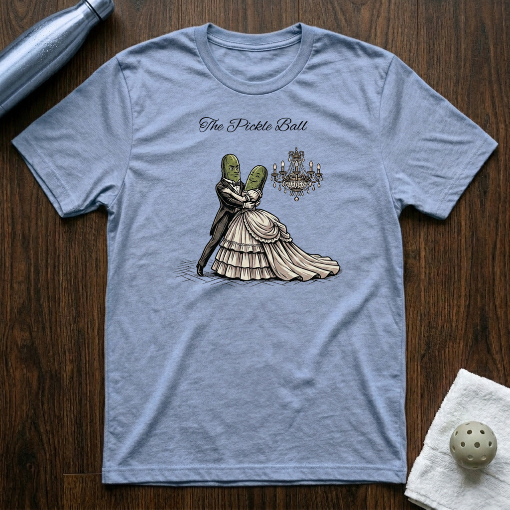 The Pickle Ball Pickleball T-Shirt in Heather Carolina Blue