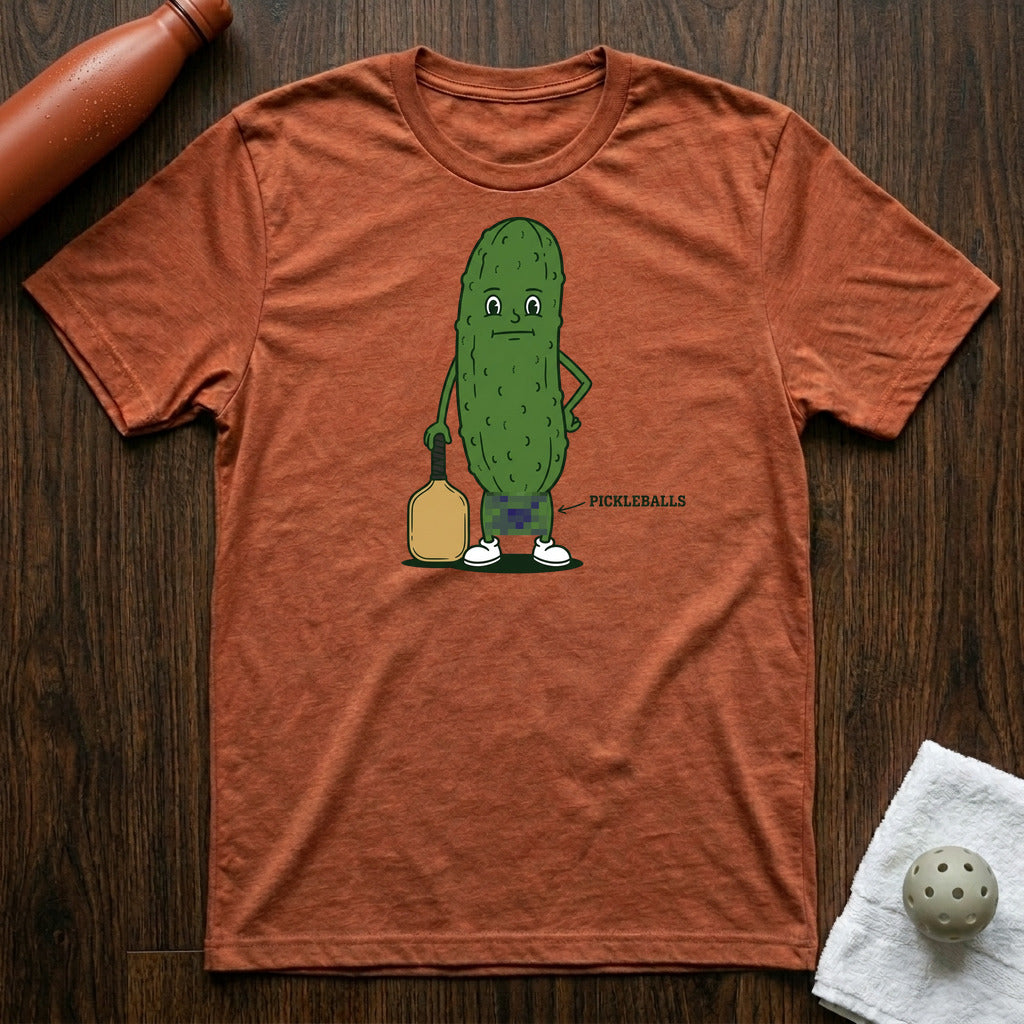 Pickleballs T-Shirt Heather Clay