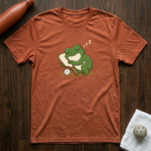 Good Night Paddle Pickleball T-Shirt in Heather Clay