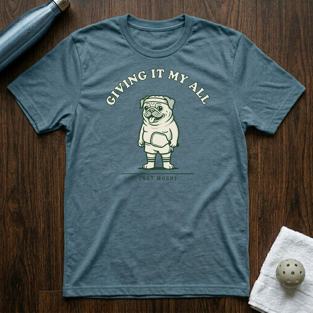 Giving It My All Pickleball T-Shirt in Heather Deep Teal