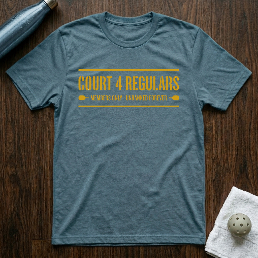 Court 4 Regulars Pickleball T-Shirt in Heather Deep Teal
