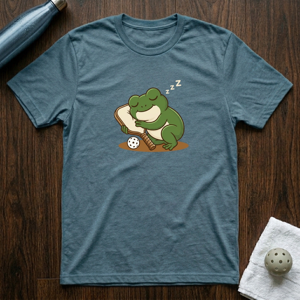 Good Night Paddle Pickleball T-Shirt in Heather Deep Teal