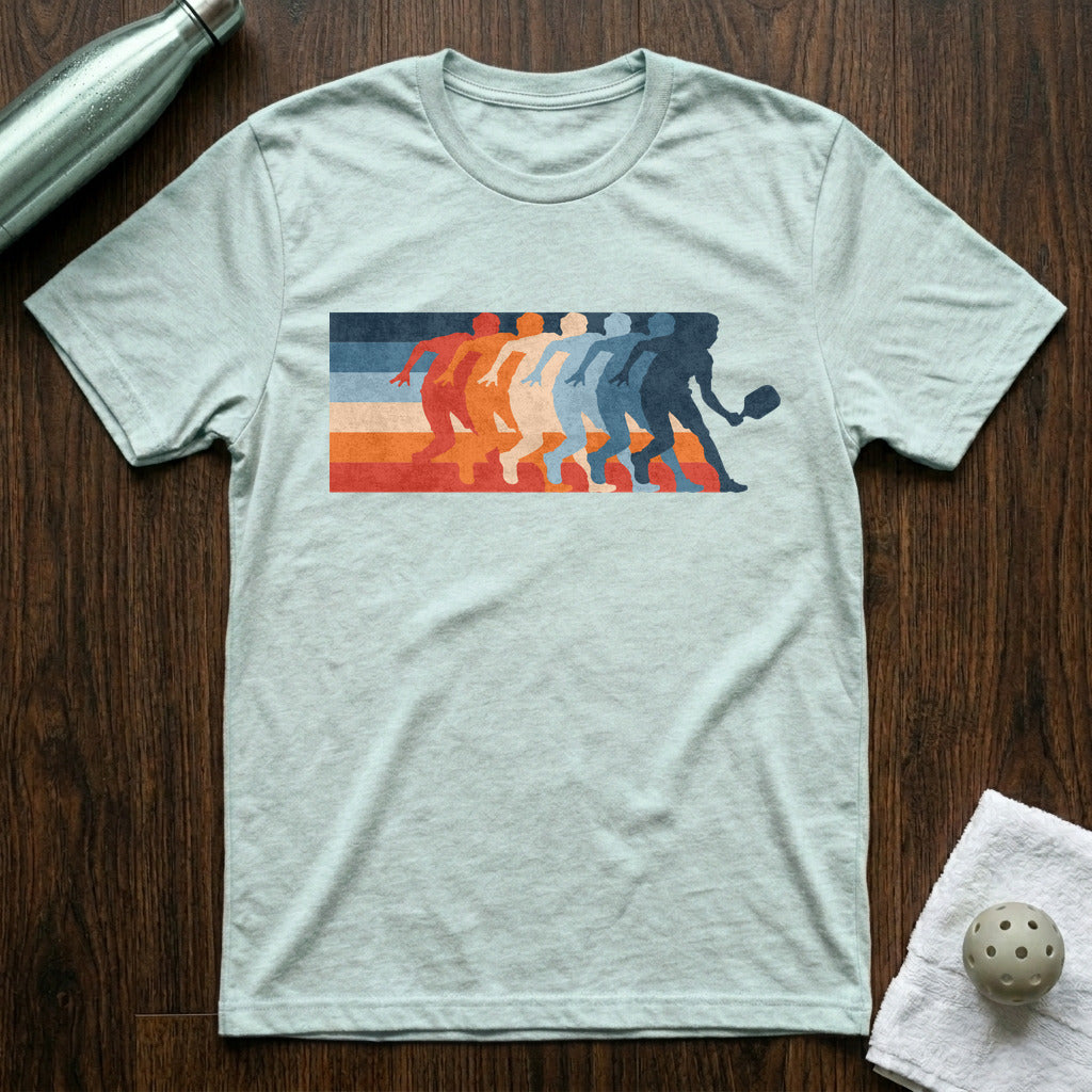 Color Slide Pickleball T-Shirt Heather Ice Blue