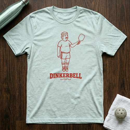 Dinkerbell Pickleball T-Shirt in Heather Ice Blue