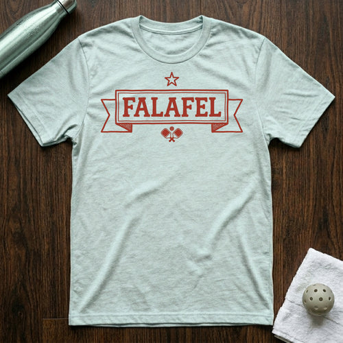 Falafel Pickleball T-Shirt in Heather Ice Blue