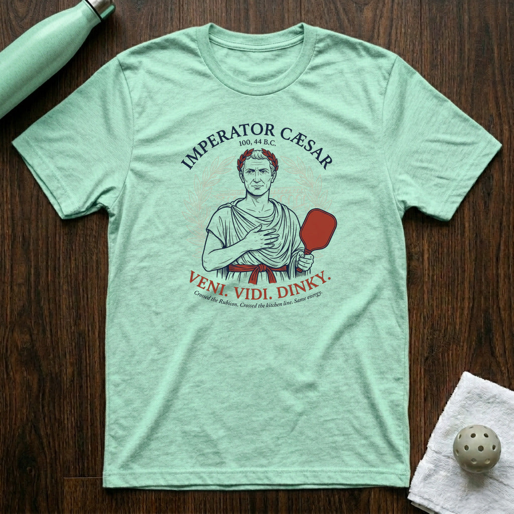Veni. Vidi. Dinky. Pickleball T-Shirt in Heather Prism Mint