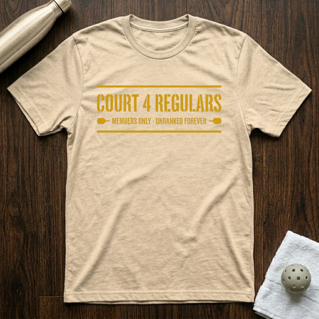 Court 4 Regulars Pickleball T-Shirt in Heather Natural