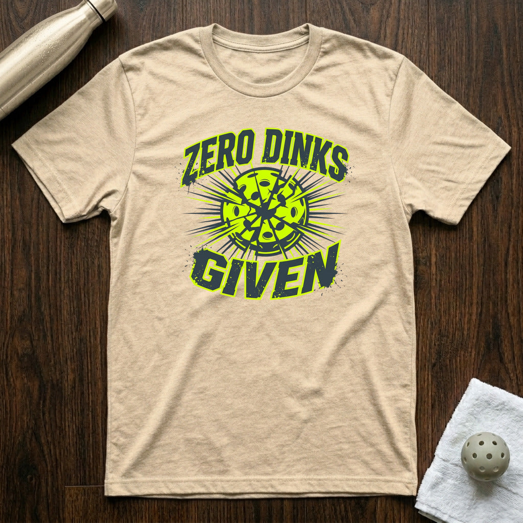 Zero Dinks Given Pickleball T-Shirt in Heather Natural