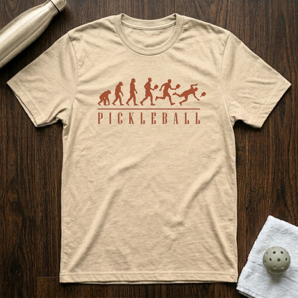 Pickleball Evolution T-Shirt in Heather Natural