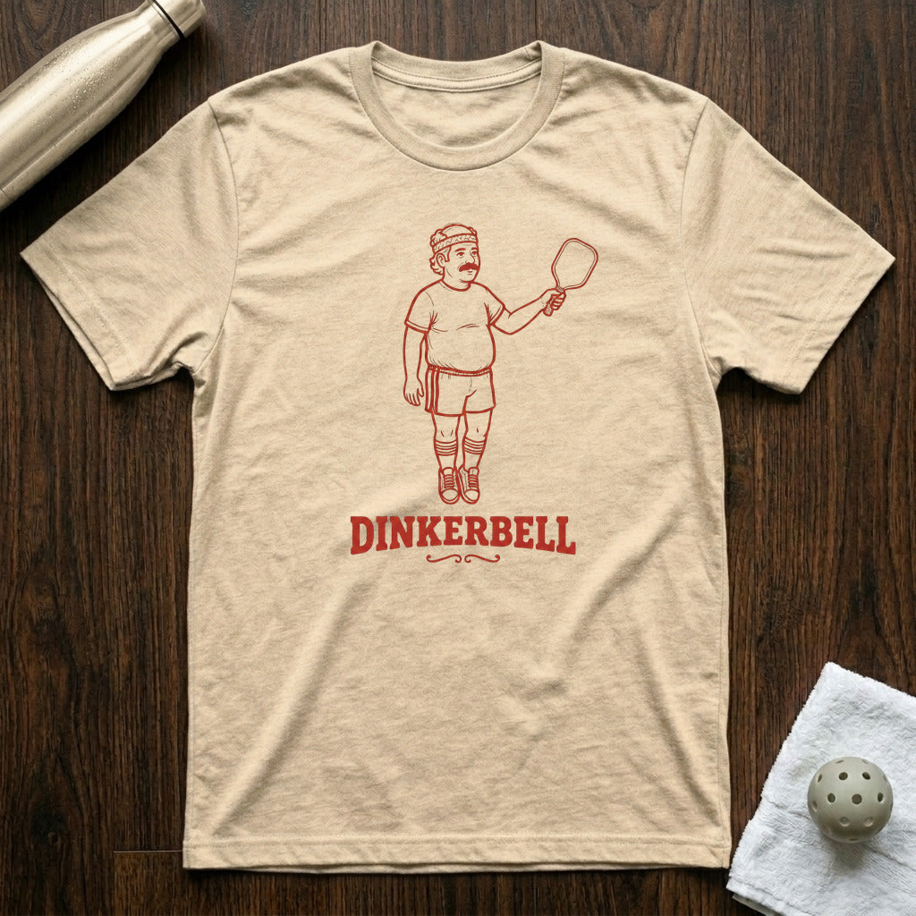 Dinkerbell Pickleball T-Shirt in Heather Natural