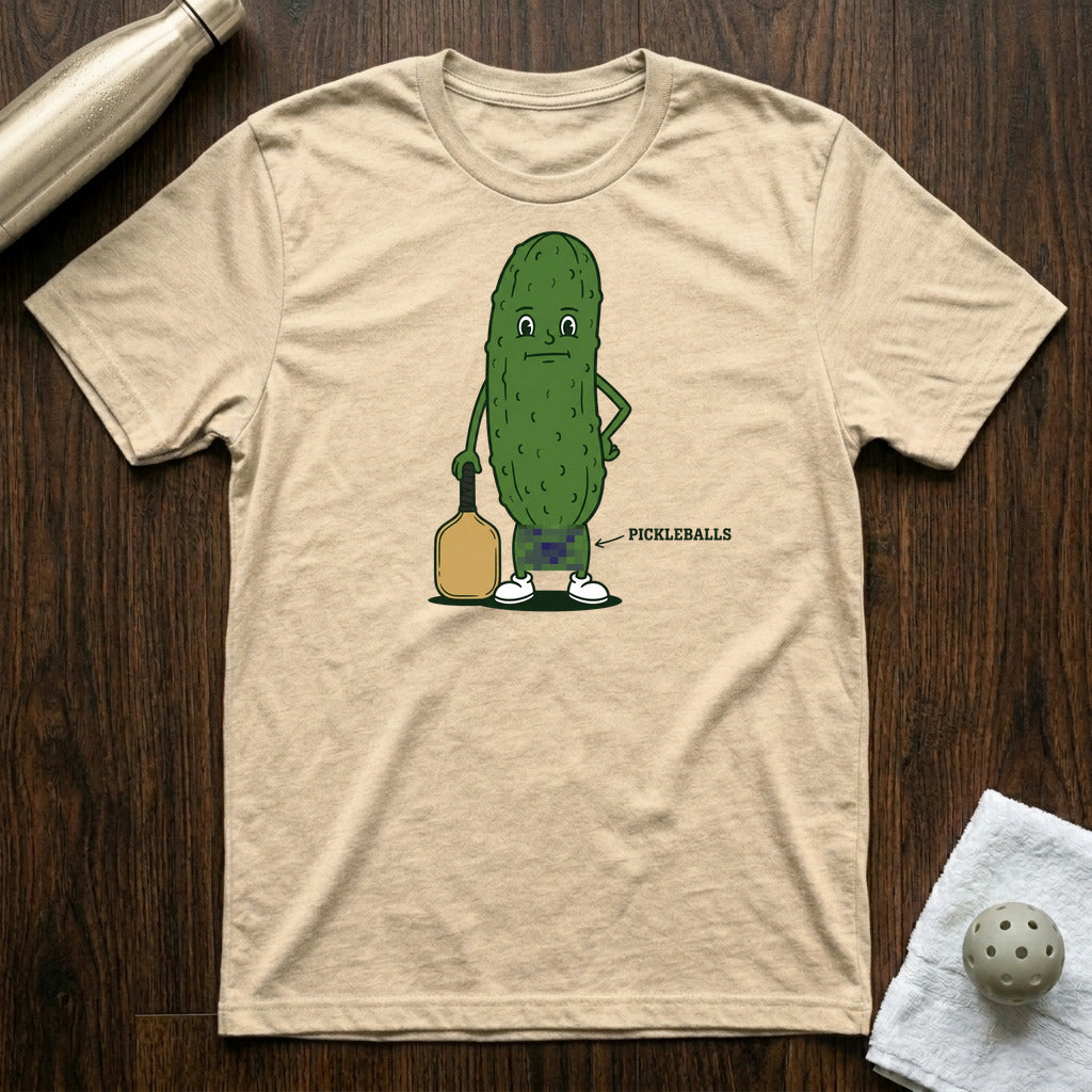 Pickleballs T-Shirt Heather Natural