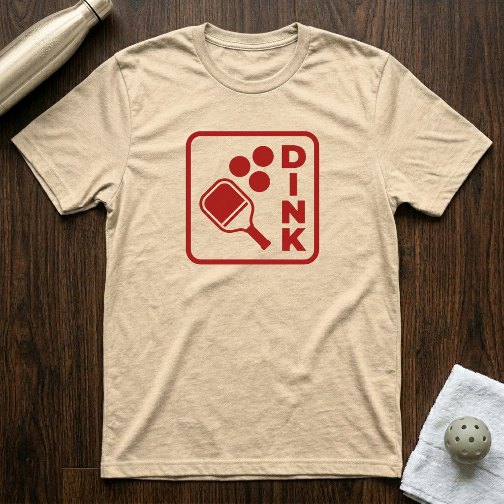 Dink Paddle Pickleball T-Shirt in Heather Natural