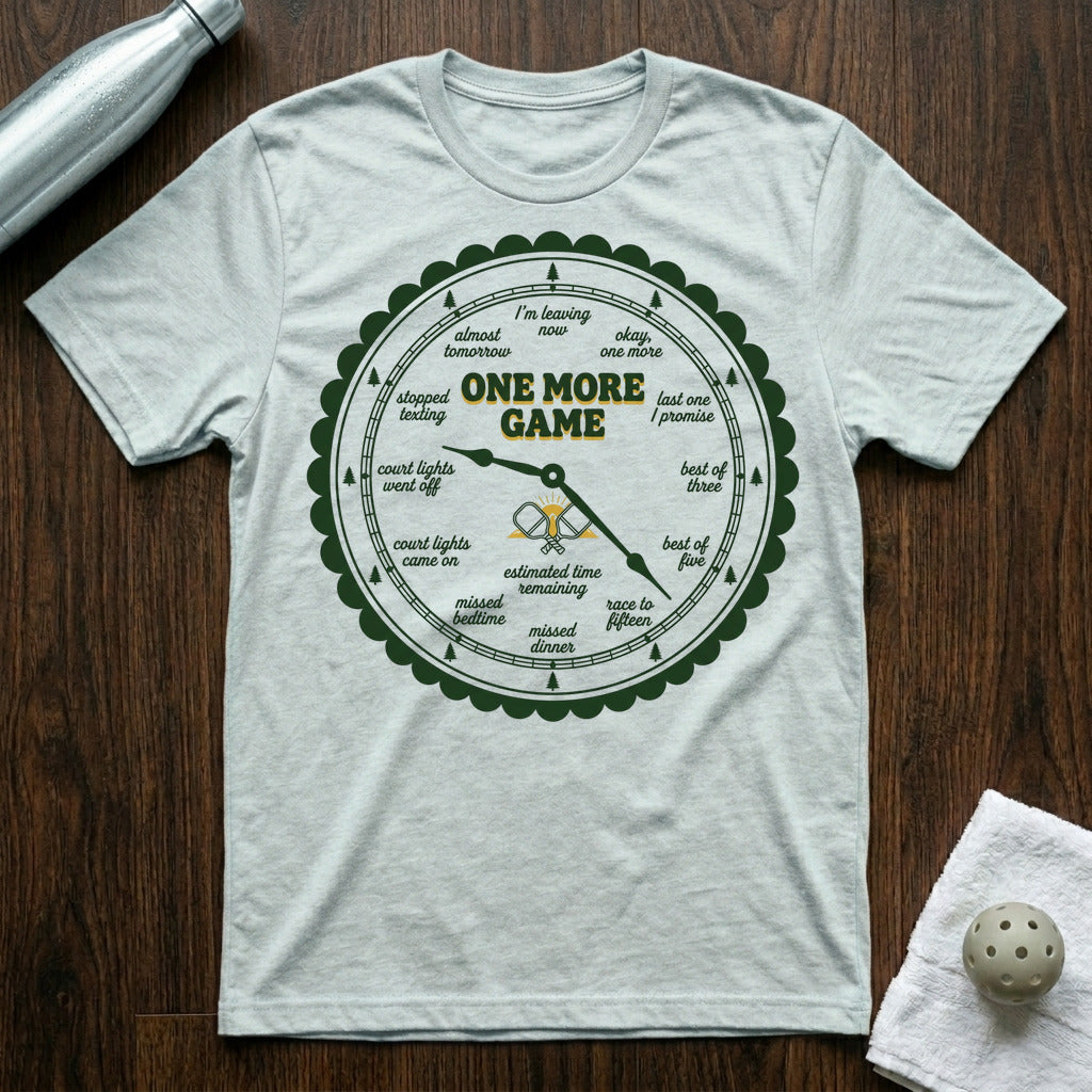 One More Game Pickleball T-Shirt in Heather Prism Ice Blue