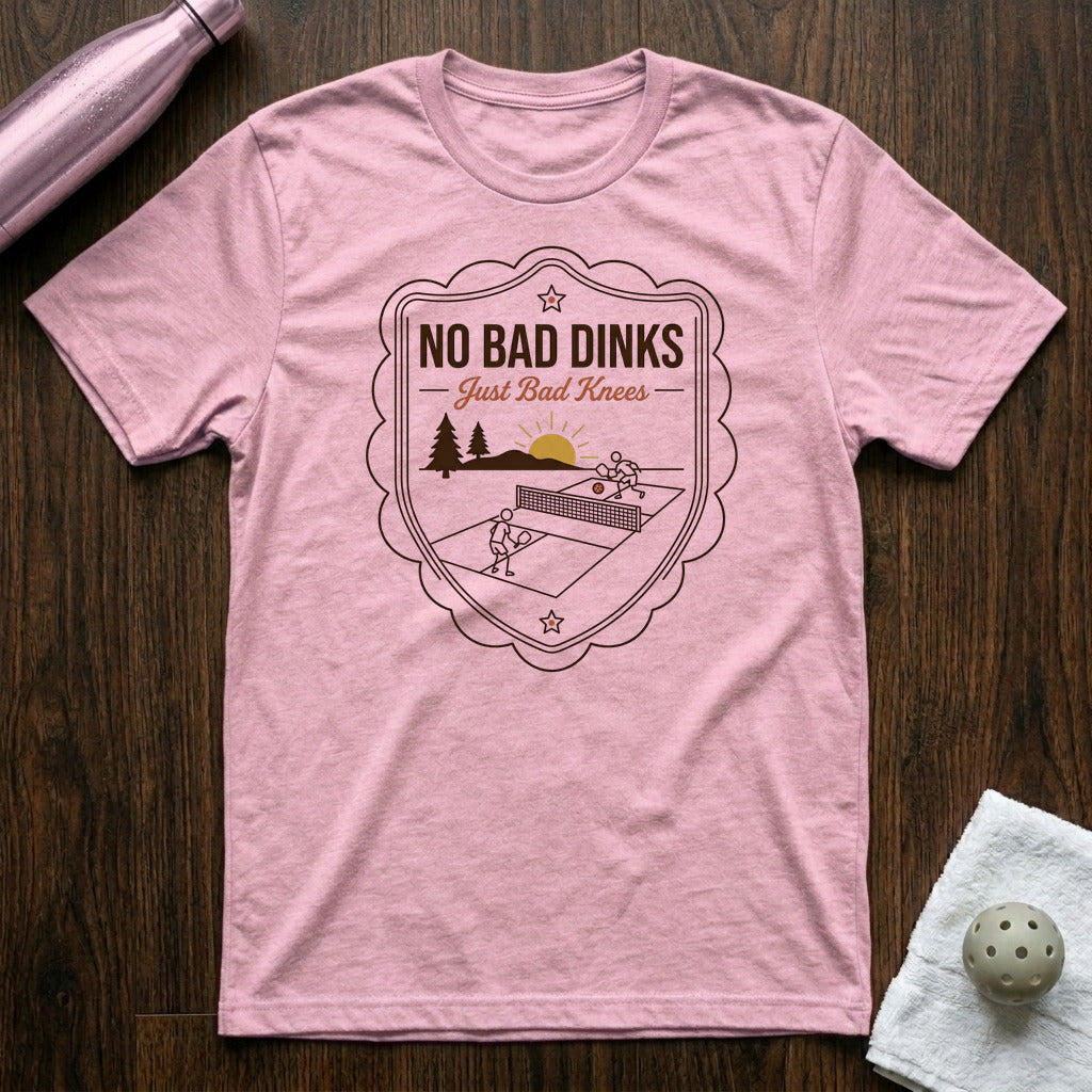 No Bad Dinks Pickleball T-Shirt in Heather Prism Lilac