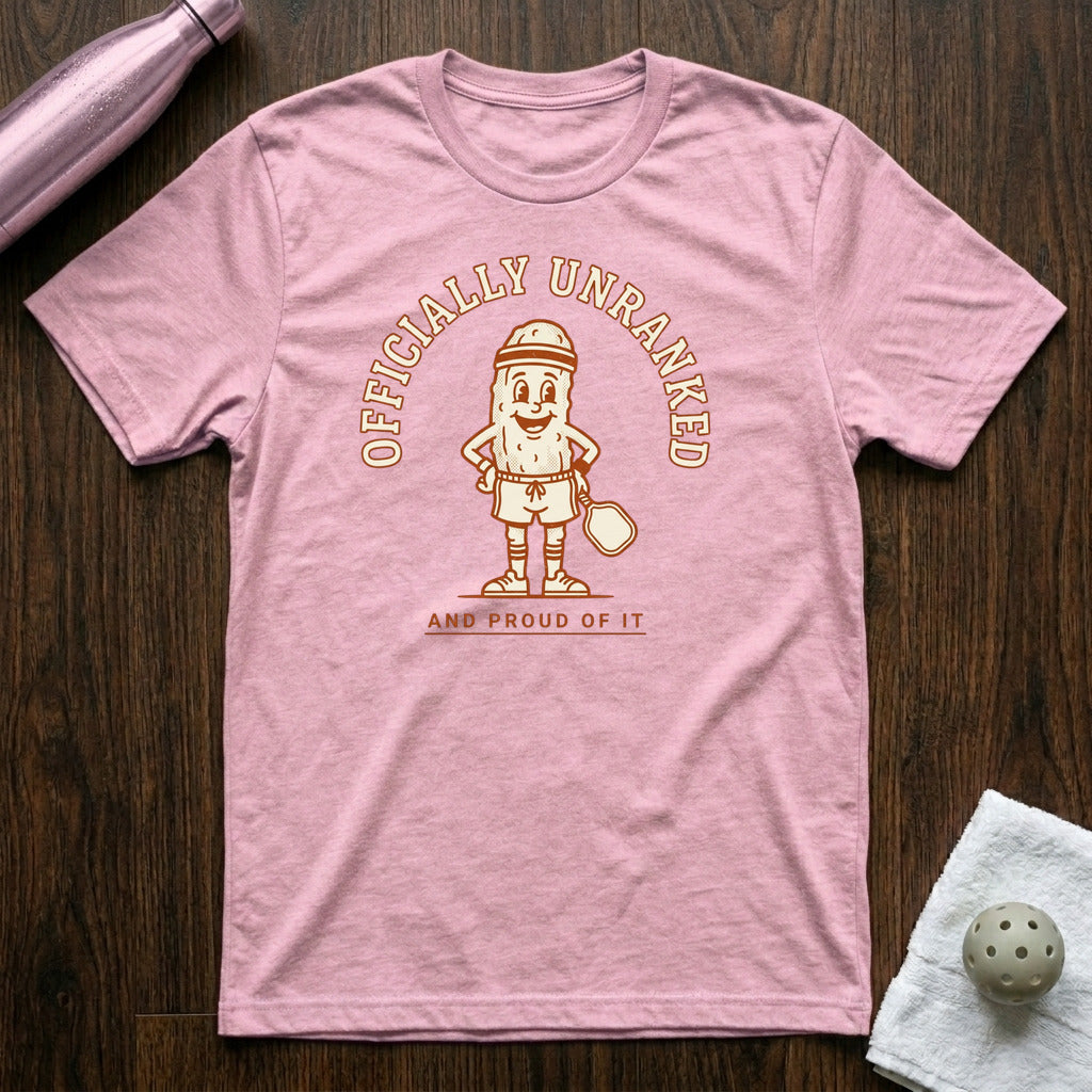Officially Unranked Pickleball T-Shirt in Heather Prism Lilac