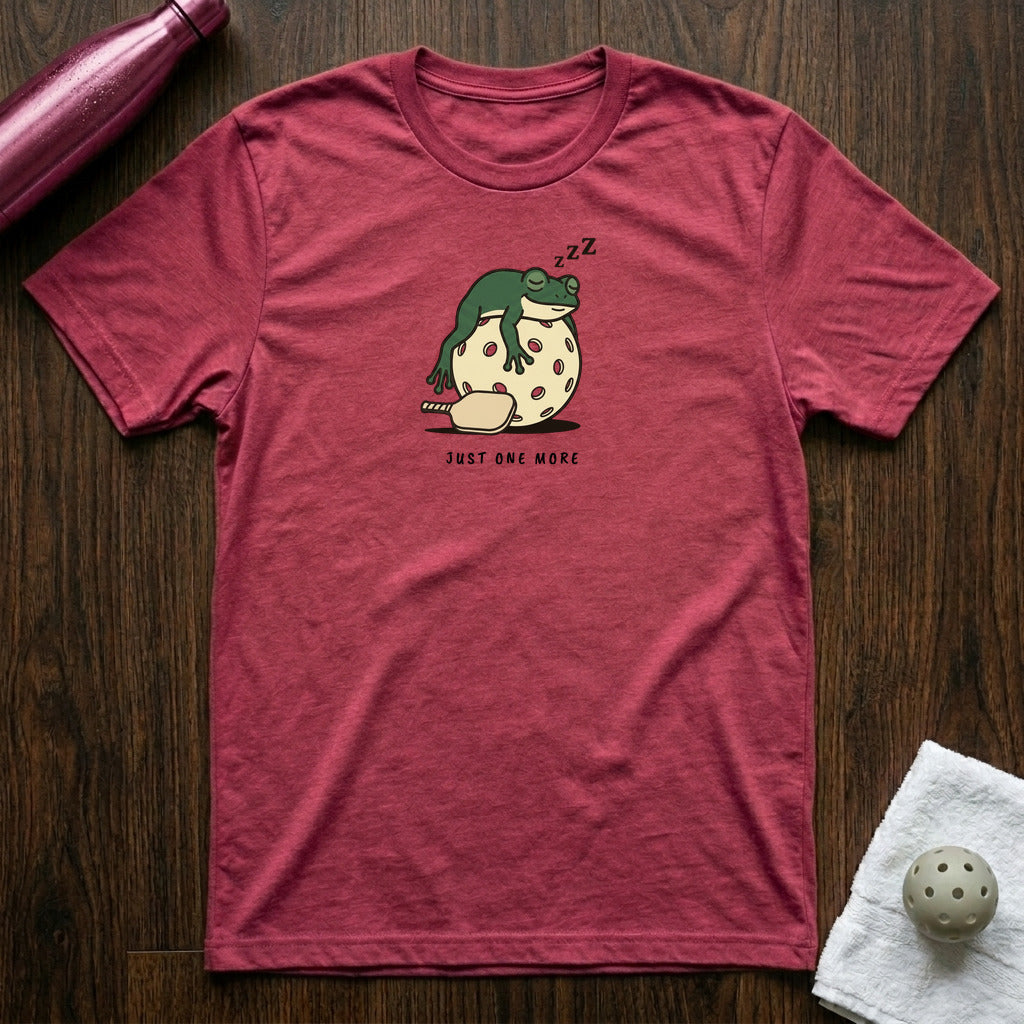 Just One More Pickleball T-Shirt in Heather Raspberry