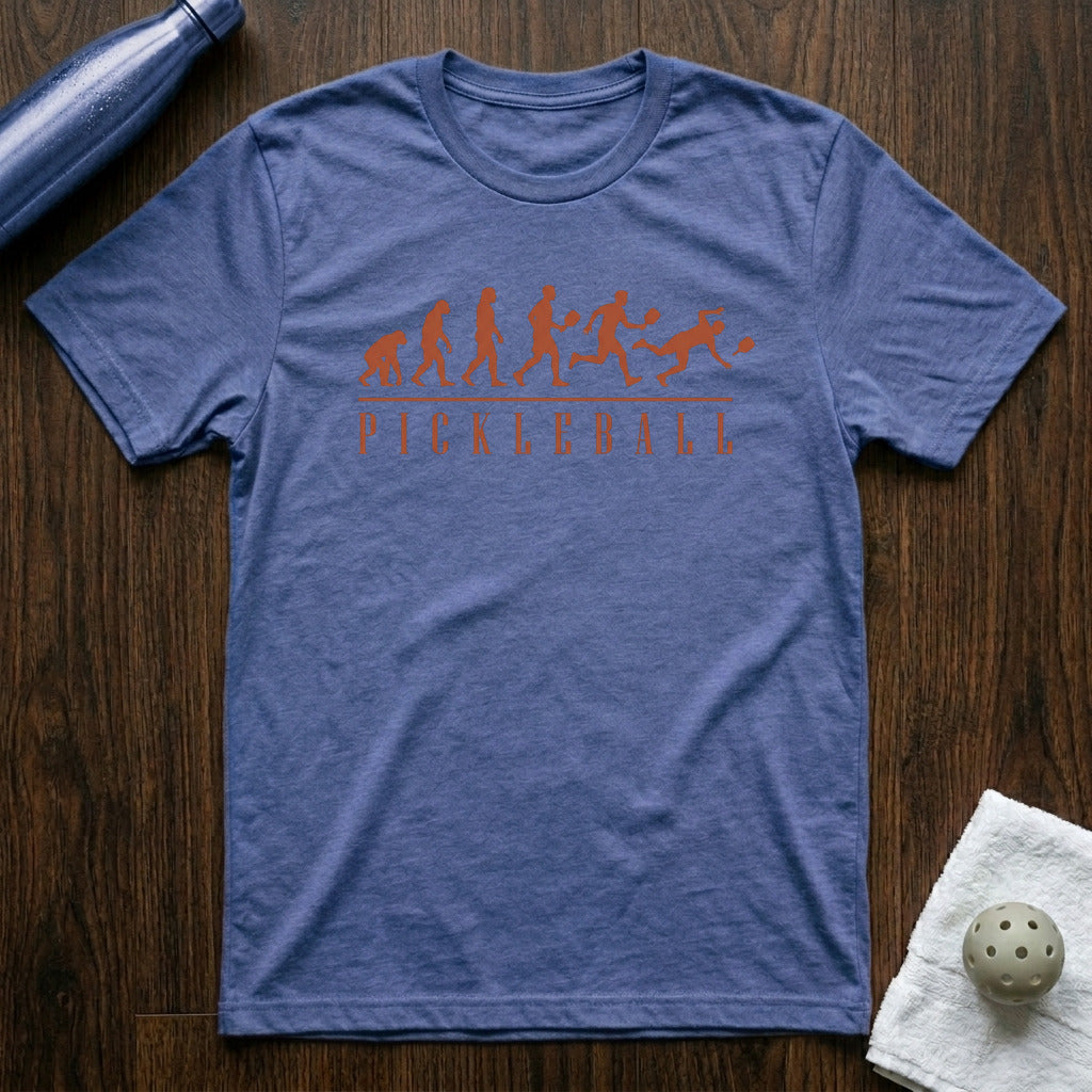 Pickleball Evolution T-Shirt in Heather True Royal