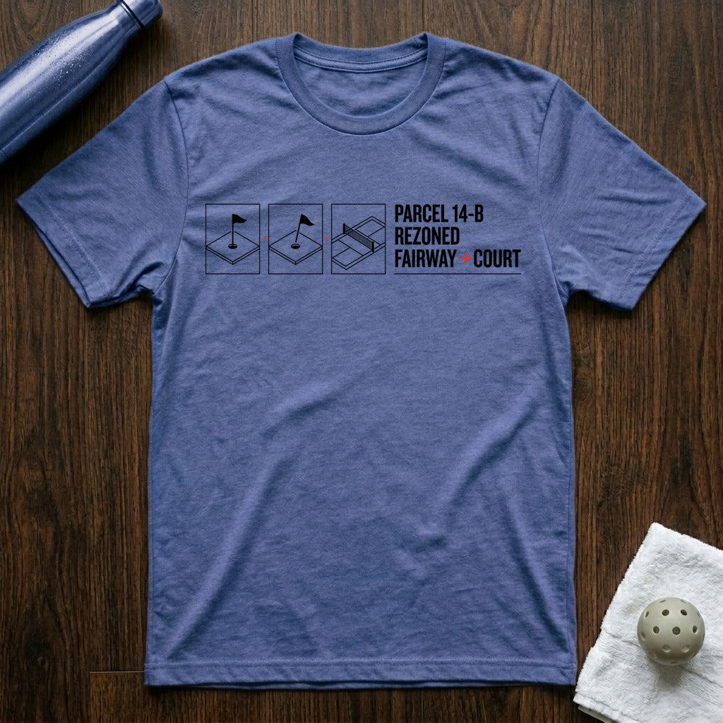 Rezoned Pickleball T-Shirt in Heather True Royal
