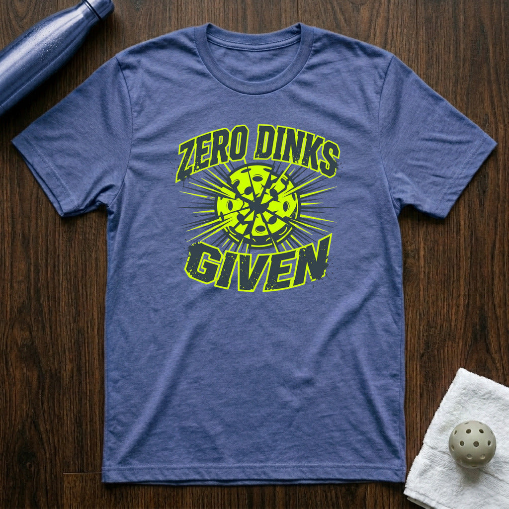 Zero Dinks Given Pickleball T-Shirt in Heather True Royal