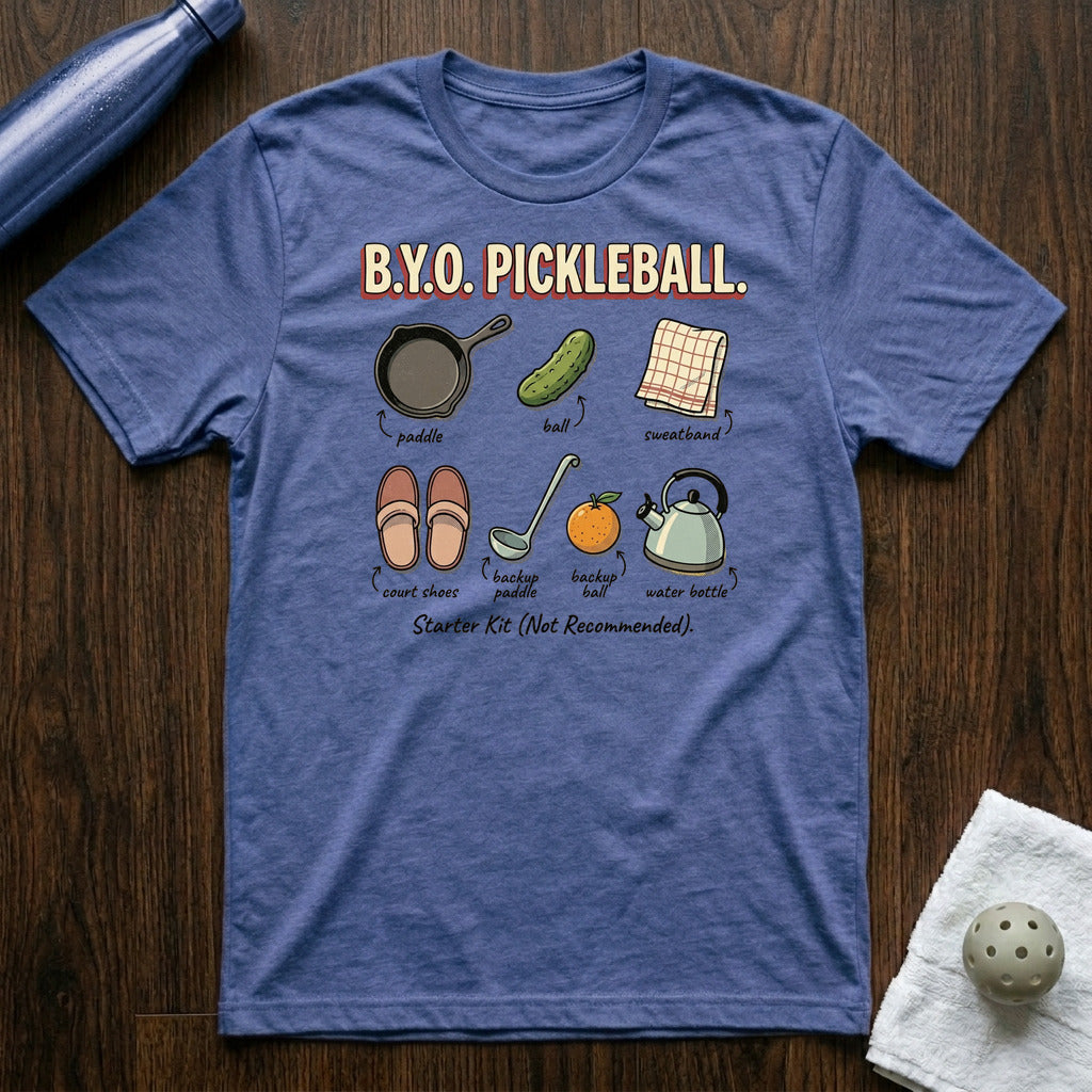 BYO Pickleball T-Shirt in Heather True Royal