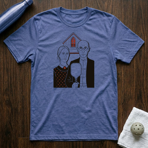 American Pickler Pickleball T-Shirt in Heather True Royal