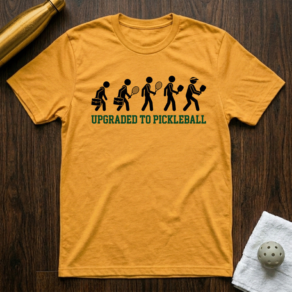 Upgraded to Pickleball T-Shirt in Heather Yellow Gold