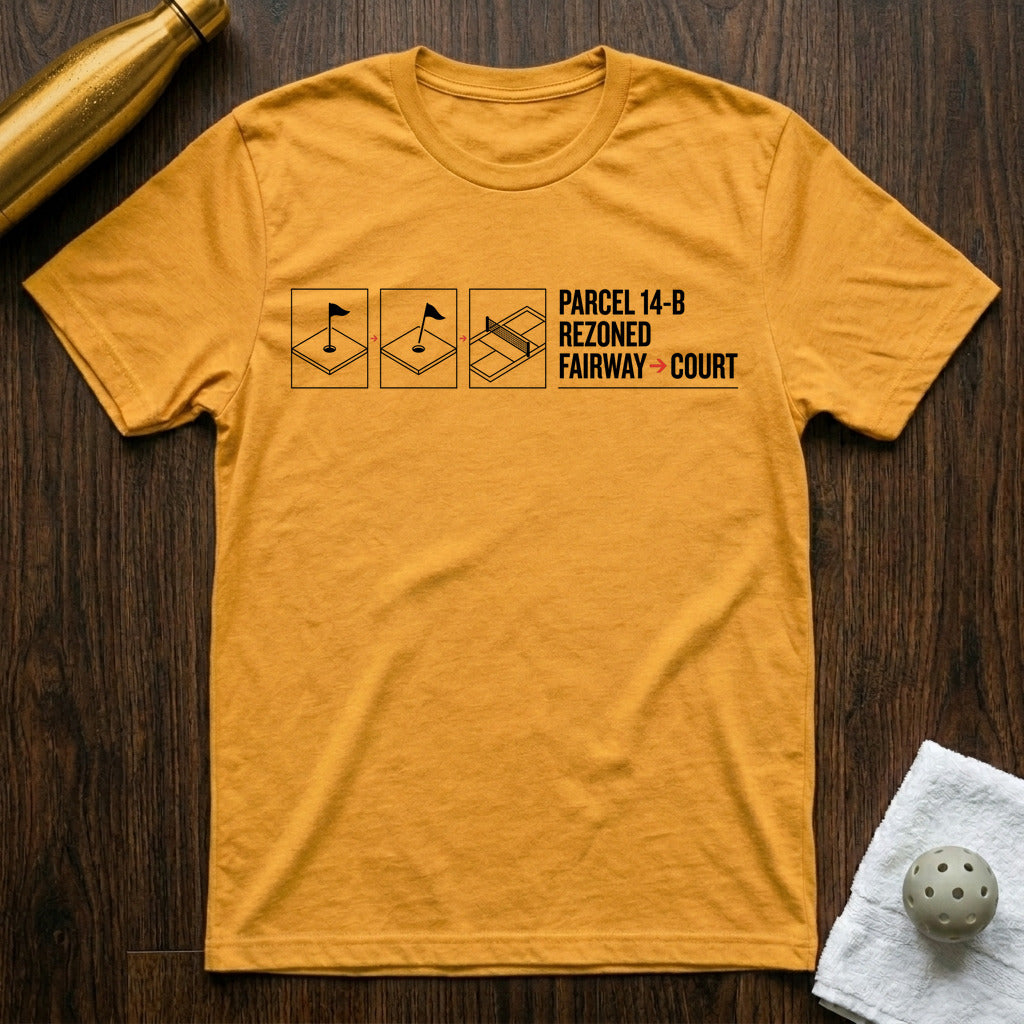 Rezoned Pickleball T-Shirt in Heather Yellow Gold