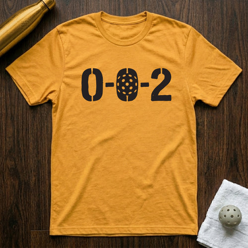 0-0-2 Pickleball T-Shirt in Heather Yellow Gold