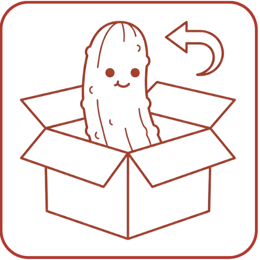 Illustration of a cartoon banana in an open box with an arrow pointing to it.